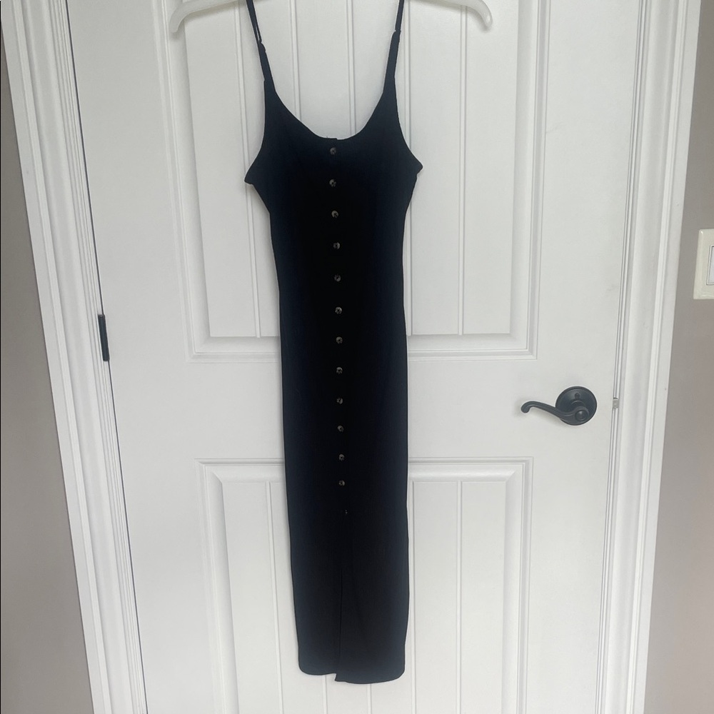 Forever 21 Midnight Black Midi Dress small